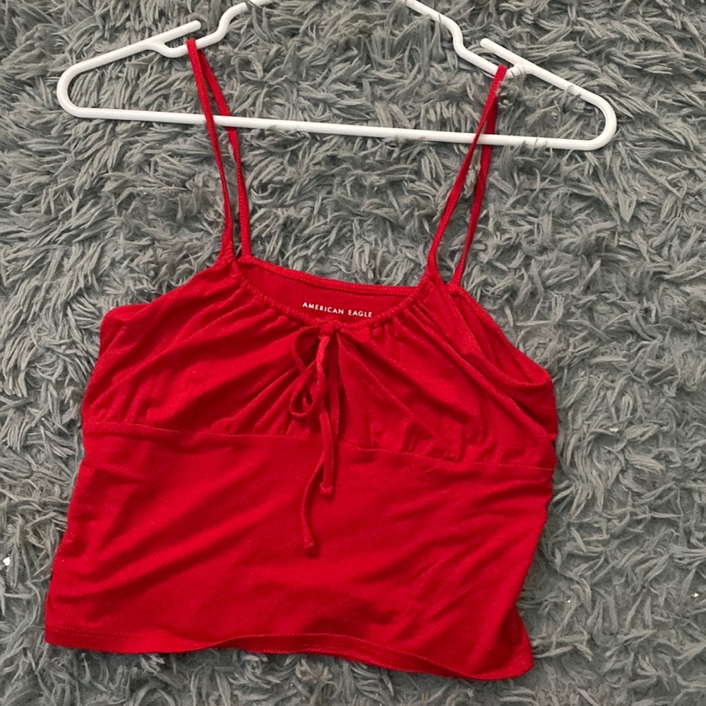 Lightly used red American eagle top